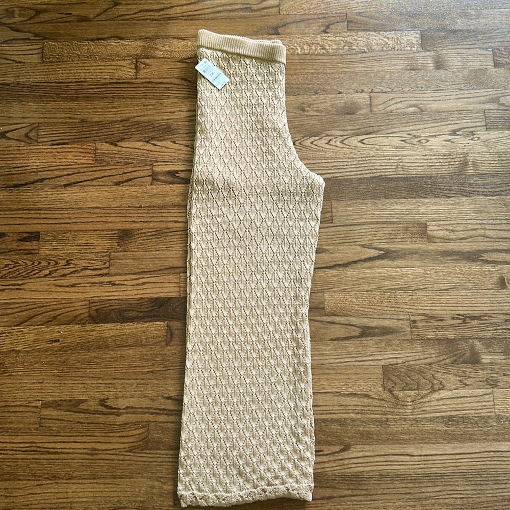 Elegant Tan Wide Leg Pants